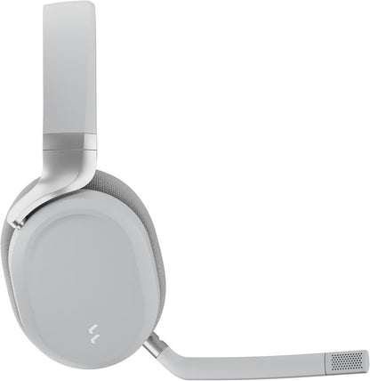Fractal Design Scape Light - Wireless PC Gaming Headset - Detachable Flip-To-Mute Microphone with Noise Cancellation - Battery Life Up To 40 Hours - Configurable Ambient Lighting - Gray