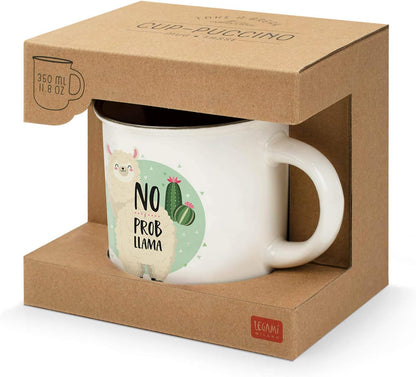 Legami Cup-Puccino Llama Cup, Bone China, Multicolor