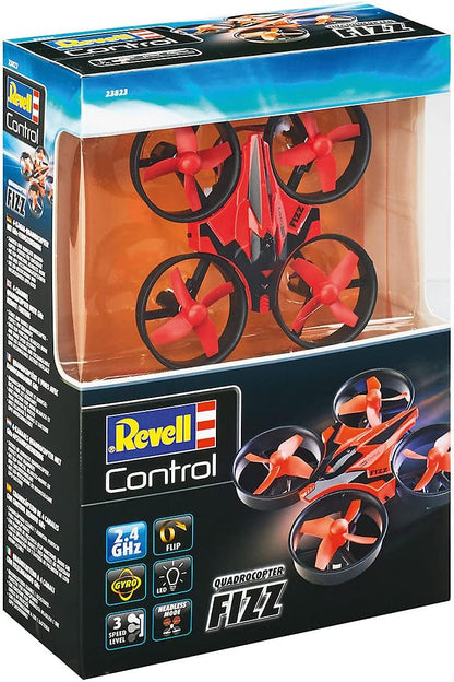 Revell Control 23823 Remote Control Mini Quadcopter "Fizz" With Precise 2.4 GHz Control,3 Speeds, Flip Mode,LED Lights, Headless Mode, Easy To Fly, 8.5cm in length