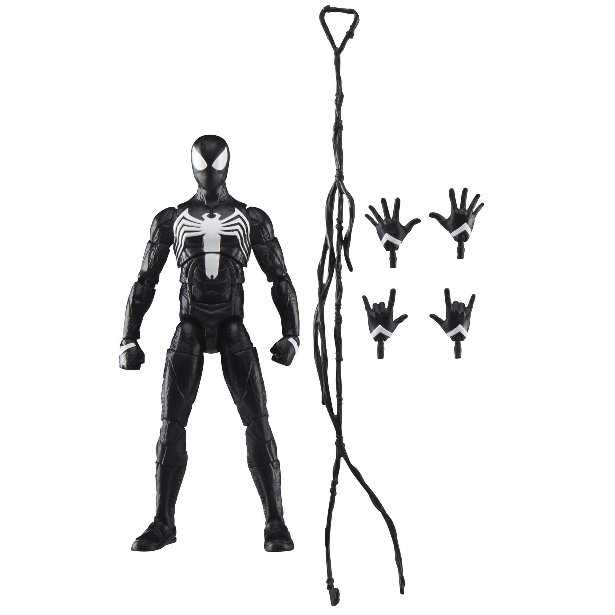 Marvel Hasbro Legends Series, Gamerverse, Peter Parker con tuta nera, action figure di Spider-Man