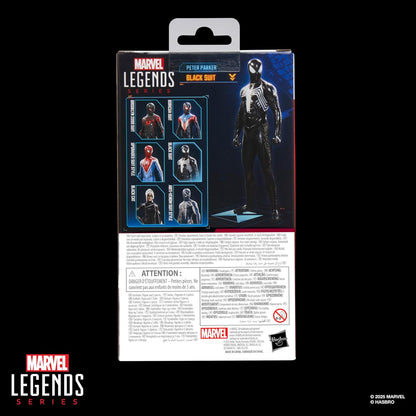 Marvel Hasbro Legends Series, Gamerverse, Peter Parker con tuta nera, action figure di Spider-Man