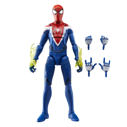 Marvel Legends Series Gamerverse Miles Morales Verbesserter-Anzug-Stil, Spider-Man Action-Figur mit Händen zum Austauschen, Spielzeug für Jungen und als originelles Weihnachtsspielzeug