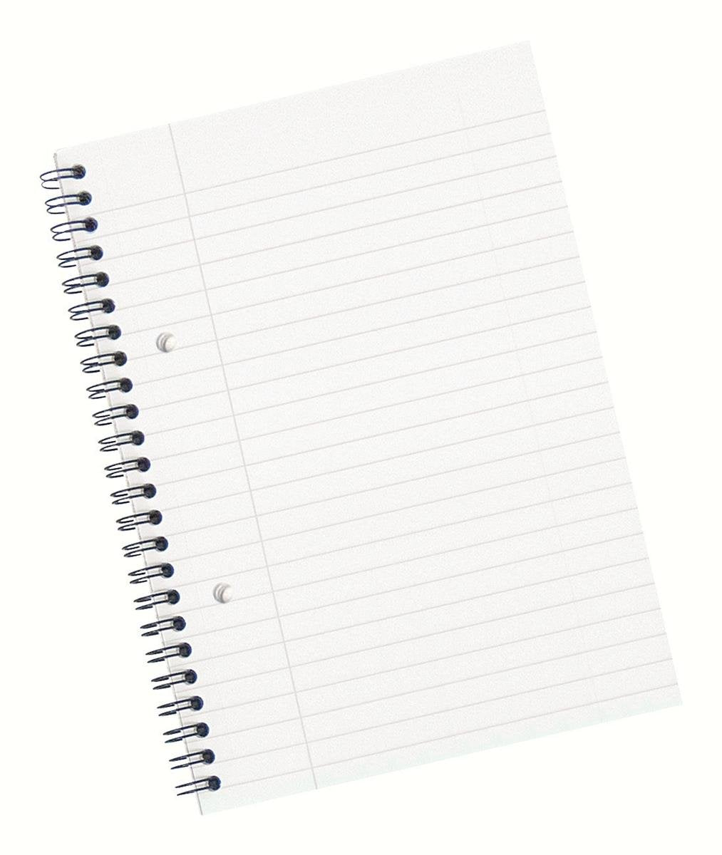 5 Star office 942598 A5 Side Bound Ruled with Margin Wirebound Notebook - White (Pack of 10