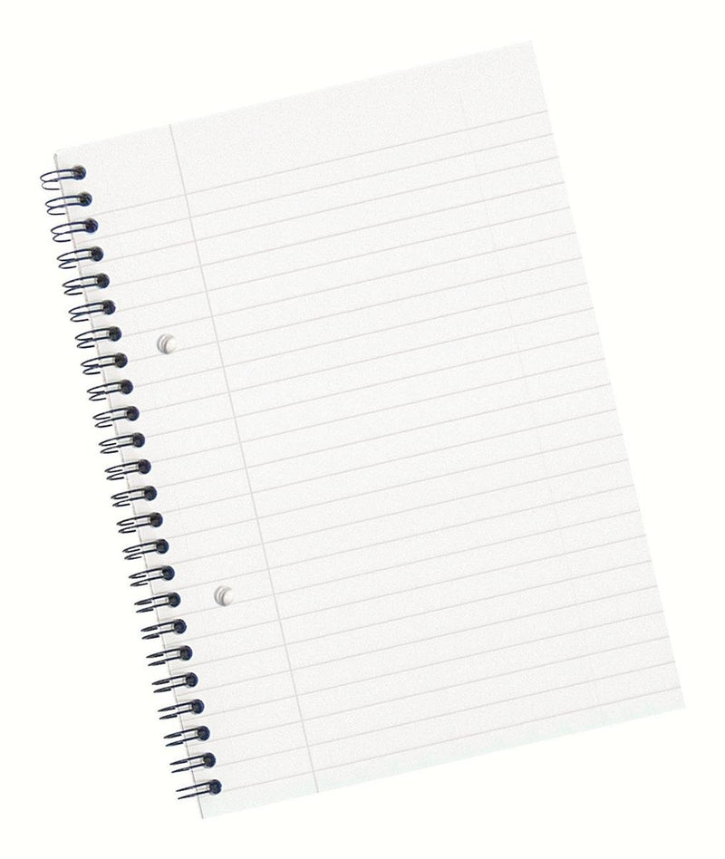 5 Star office 942598 A5 Side Bound Ruled with Margin Wirebound Notebook - White (Pack of 10