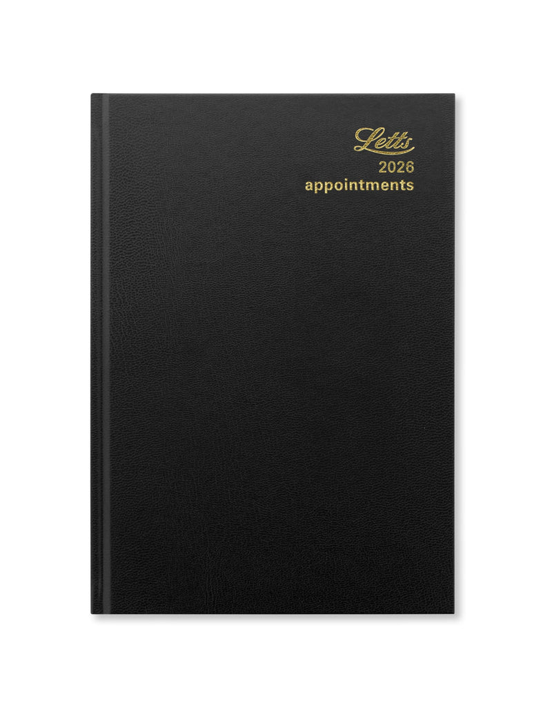 Letts of London Standard A5 day to a page 2026 diary - Black 26-T11XBK