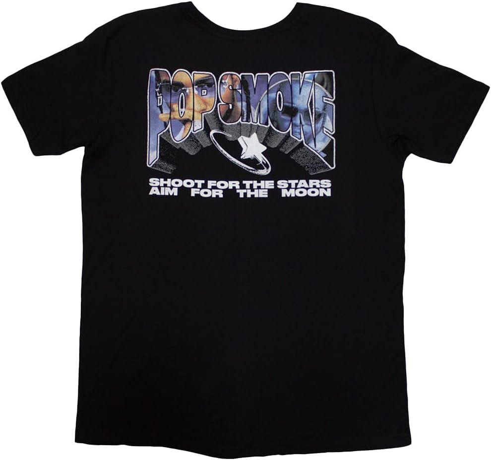 Pop Smoke: Rock Off - Stars Infill Back Print (T-Shirt Unisex Tg. M)