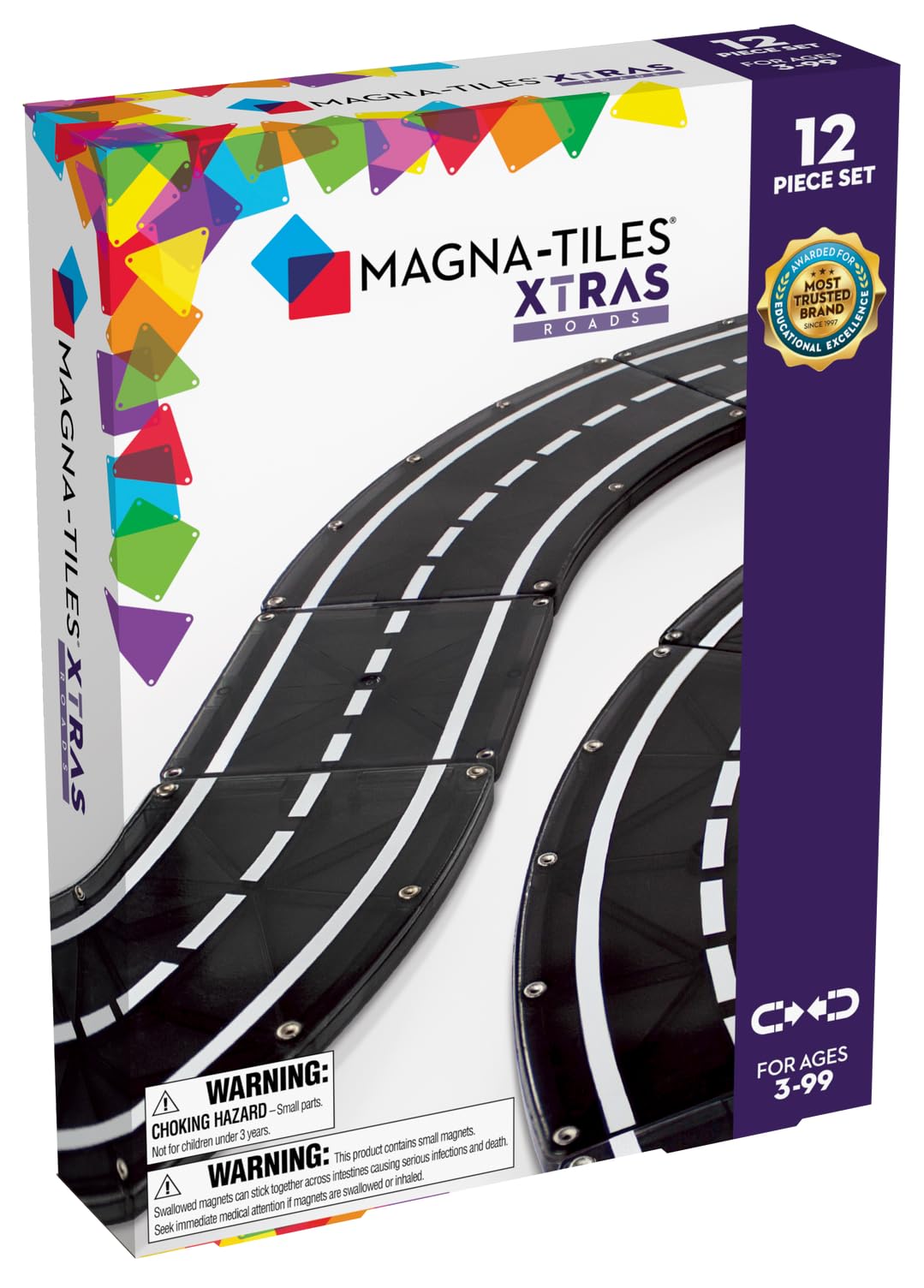 Magna-Tiles - Xtras Roads 12 Piece Set (90235B)