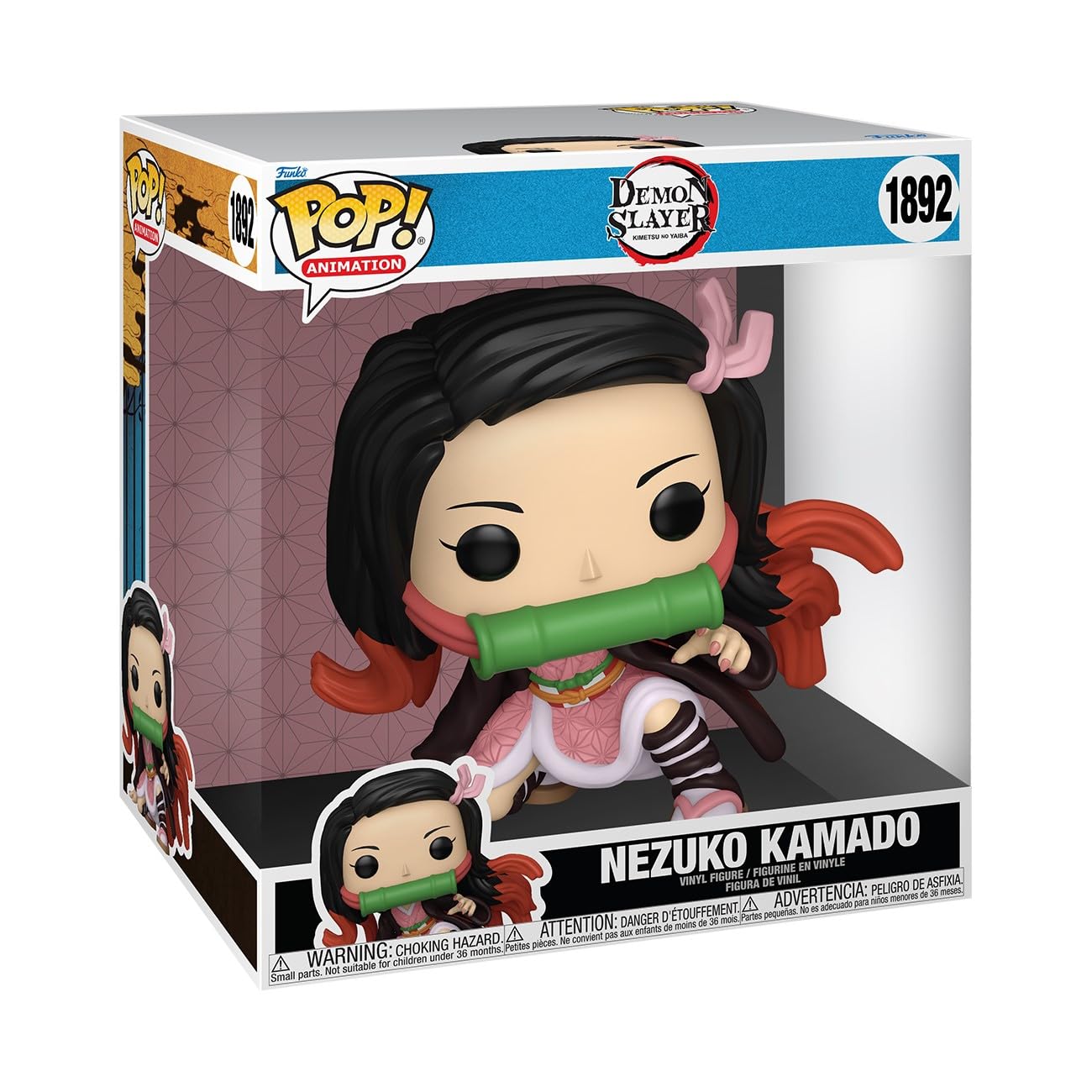 Funko Pop! Jumbo: Demon Slayer - Nezuko Kamado- Figura in Vinile da Collezione - Idea Regalo - Merchandising Ufficiale - Giocattoli per Bambini e Adulti - Anime Fans