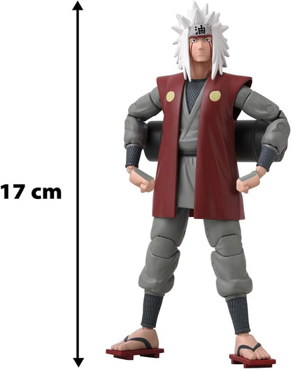 Bandai - Anime Heroes - Naruto Shippuden - Figur Jiraya - Offizielle Lizenz Naruto Shippuden - Gelenkige Jiraya-Figur 17 cm - Manga Actionfigur - Spielzeug für Kinder ab 4 Jahren - 36965