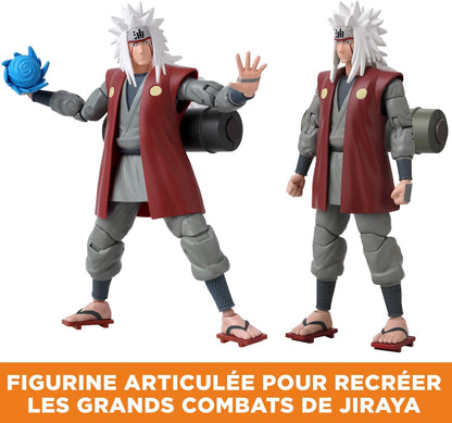 Bandai - Anime Heroes - Naruto Shippuden - Figur Jiraya - Offizielle Lizenz Naruto Shippuden - Gelenkige Jiraya-Figur 17 cm - Manga Actionfigur - Spielzeug für Kinder ab 4 Jahren - 36965