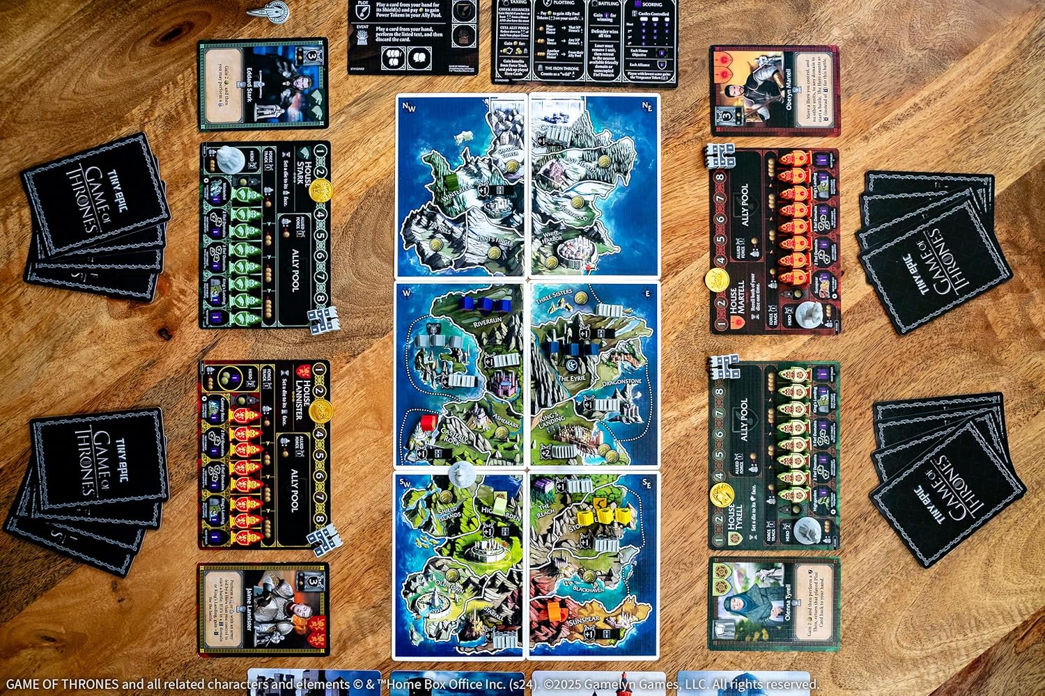 Tiny Epic Game of Thrones Board Game, Strategy Game for Adults & Teens, 1-4 Players, 60+ Min Playtime, Play as Iconic Westeros Characters, Custom Dice, Miniatures, Metal Coins, and Wooden Components