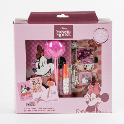 CERDÁ LIFE'S LITTLE MOMENTS Minnie Diary Set - Children's Diary with Fuzzy Pen, Stickers and Minnie Mouse Themed Accessories for Creative Girls Who Love to Write, Draw and Customize Their Own World