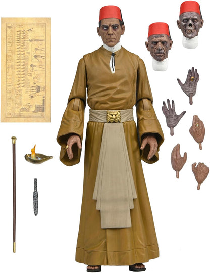 NECA Universal Monsters The Mummy Action Figure, Karloff The Uncanny, con accessori