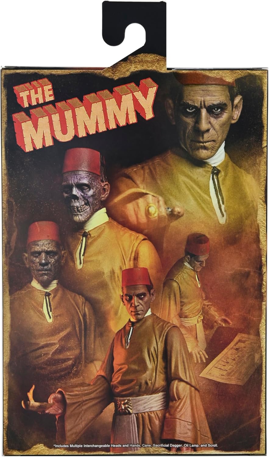 NECA Universal Monsters The Mummy Action Figure, Karloff The Uncanny, con accessori