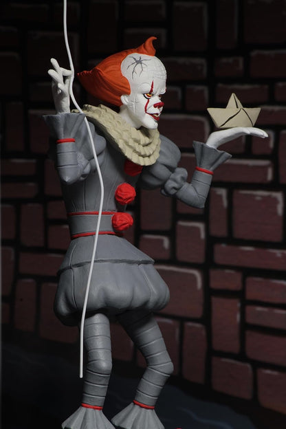 NECA 45469 Action Figure, Stylized Pennywise, Red and White
