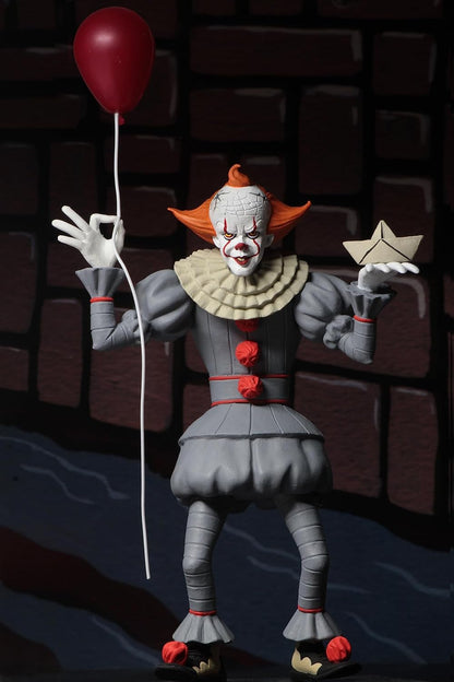 NECA 45469 Action Figure, Stylized Pennywise, Red and White