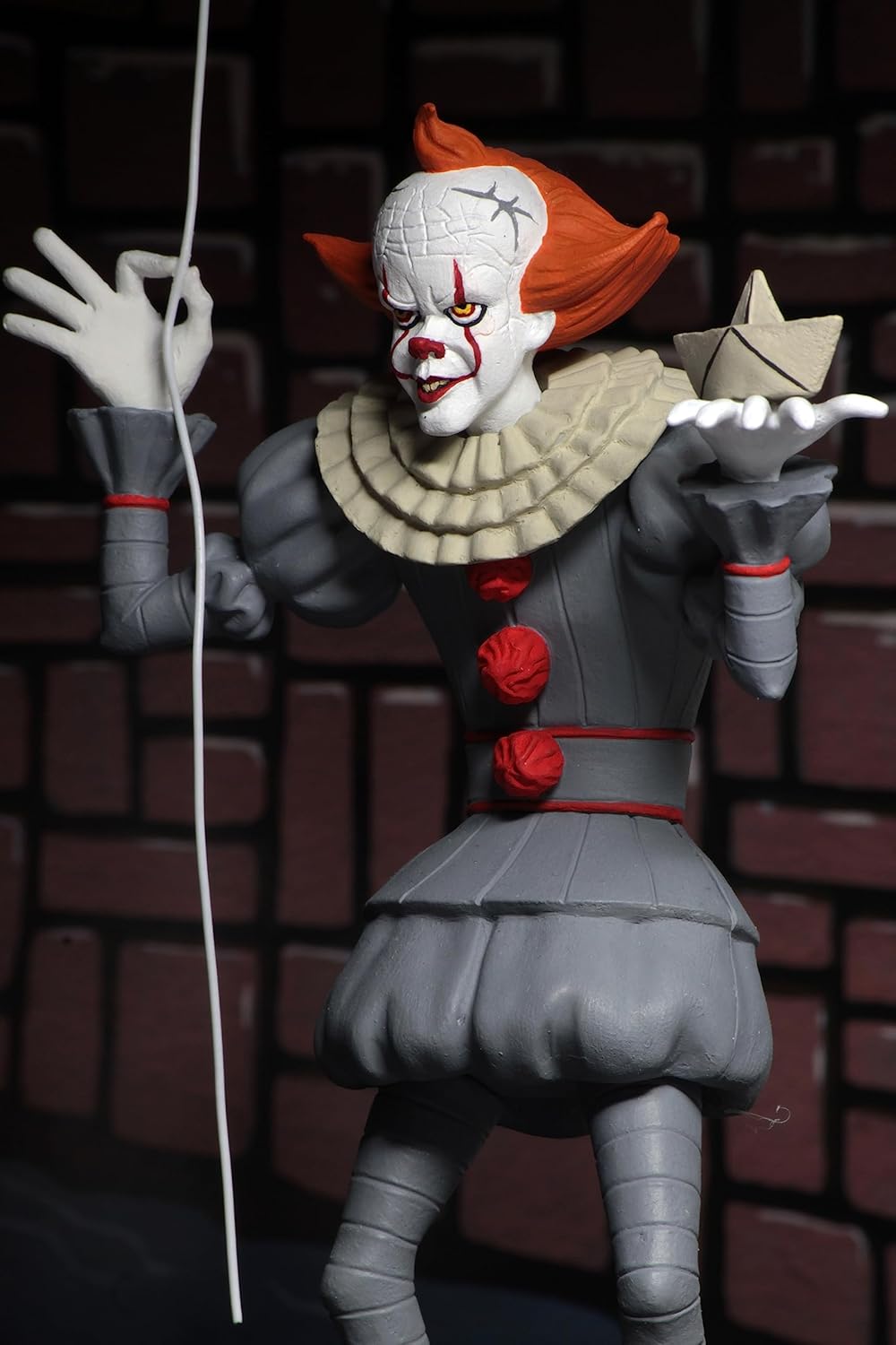 NECA 45469 Action Figure, Stylized Pennywise, Red and White