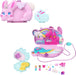 Polly Pocket Wearable Travel Toy with 2 Micro Dolls and 12 Accessories Including Pets, 2-in-1 Bunny Fun Compact Purse Playset with Bunny Unicorn Theme, JFT88