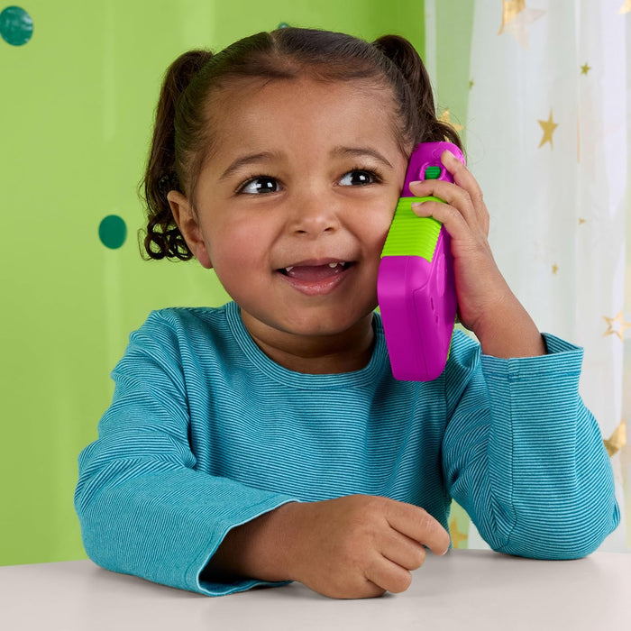 Barney World Toddler Toy – Hey Phone with Music, Lights & Phrases for Preschool Kids Ages 2+, Multilingual Version in English, Italian, French, German, and Dutch, JGT55