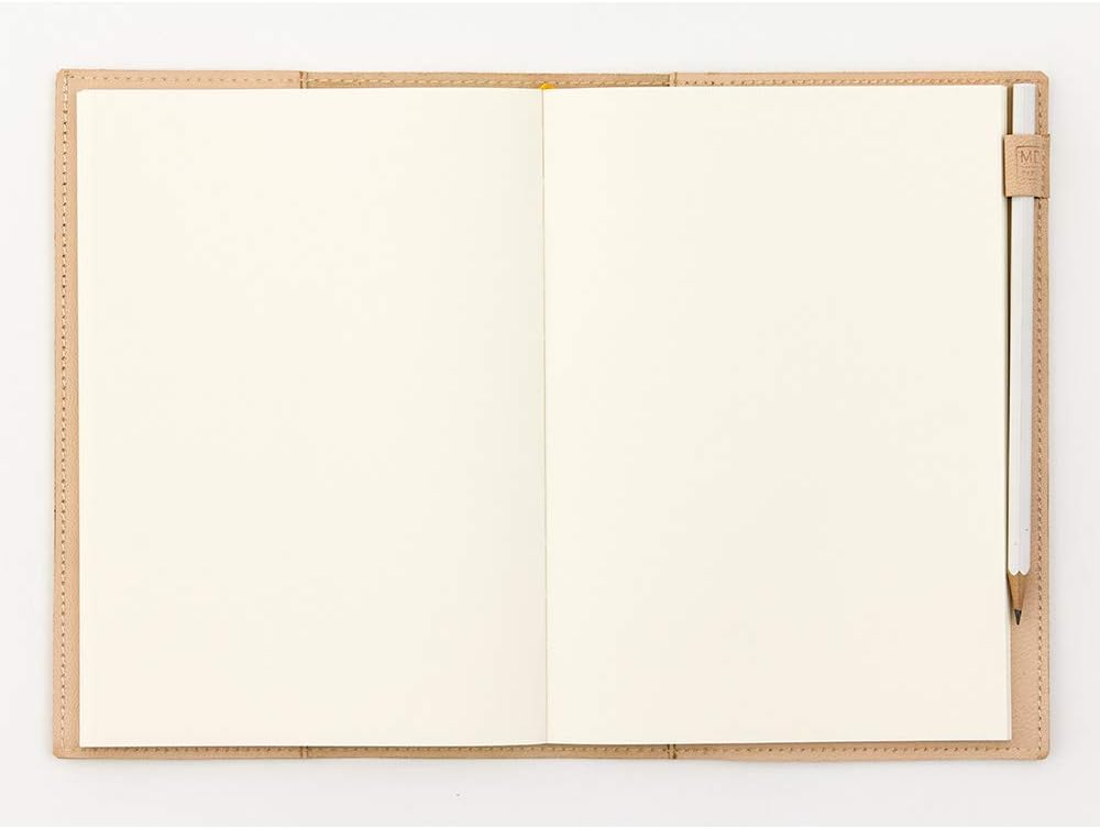DESIGNPHIL 91804143 Midori Notebook Cover, For MD Notebooks, Limited Edition, A5, Genuine Leather, Goat Nume