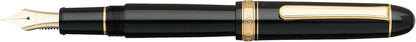 PLATINUM Japanese Fountain Pen #3776 Century Gold Trim Black in Black UEF/Black/0.18-0.24 mm/Handmade/14K Gold Nib with Gift Box/Fountain Pen