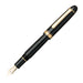 PLATINUM Japanese Fountain Pen #3776 Century Gold Trim Black in Black UEF/Black/0.18-0.24 mm/Handmade/14K Gold Nib with Gift Box/Fountain Pen