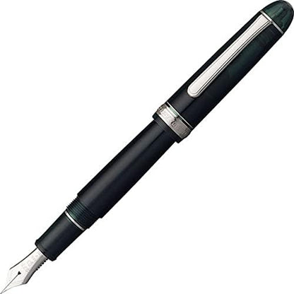 PLATINUM Japanese Fountain Pen #3776 Century Rhodium Chartres Blue C/Green / 0.54-0.64 mm/Handmade / 14K Gold Nib/with Gift Box/Fountain Pen