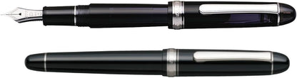 PLATINUM Japanese Fountain Pen #3776 Century Rhodium Chartres Blue SF/Blue / 0.30-036 mm/Handmade / 14K Gold Nib/with Gift Box/Fountain Pen