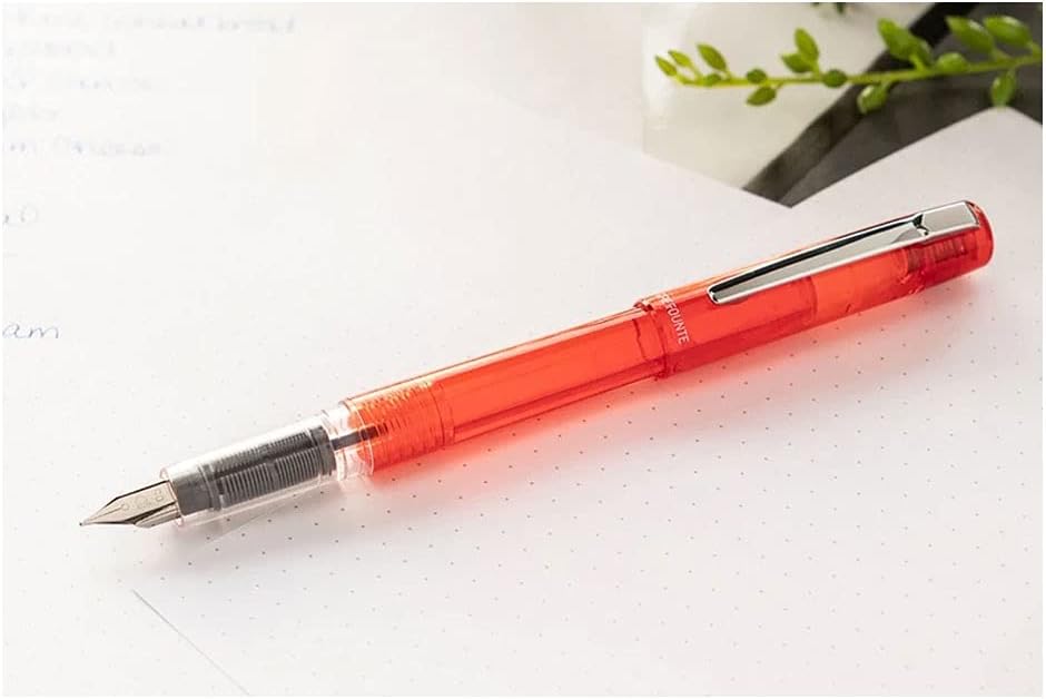 Platinum Prefounte Fine Fountain Pen - Vermillion Orange