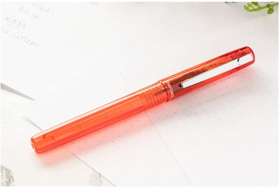 Platinum Prefounte Fine Fountain Pen - Vermillion Orange