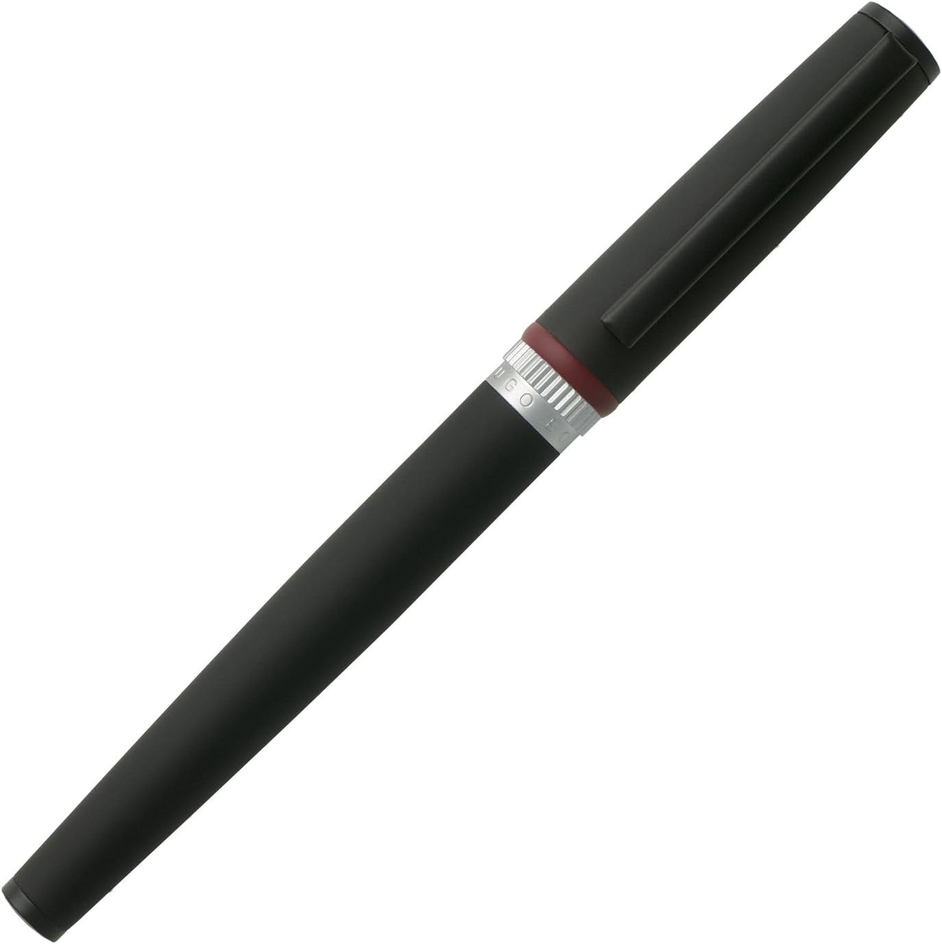 Hugo Boss HSG8025A Gear Rollerball Pen - Black/Medium Red/Silver