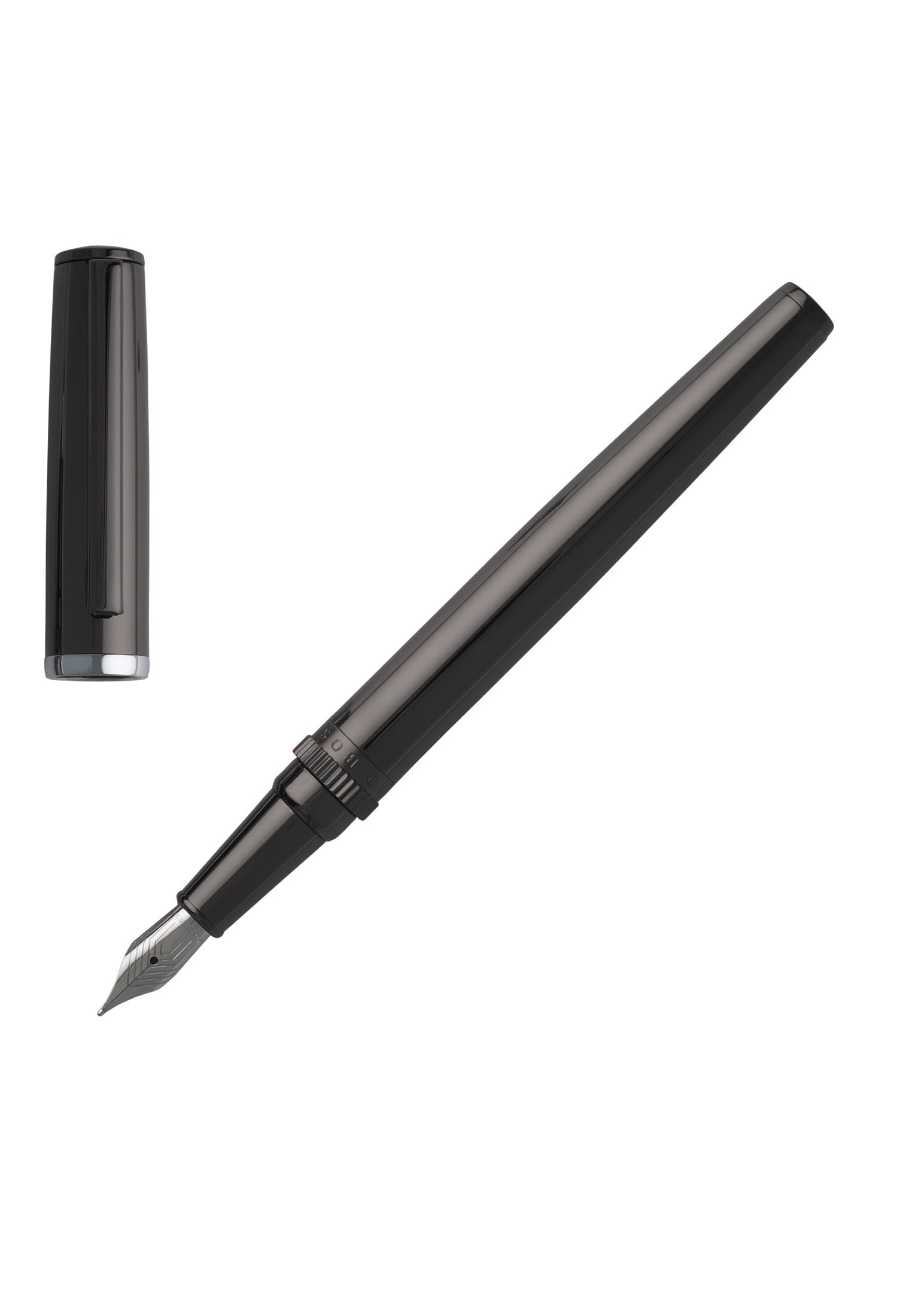 Hugo Boss Fountain pen Gear Metal Dark Chrome