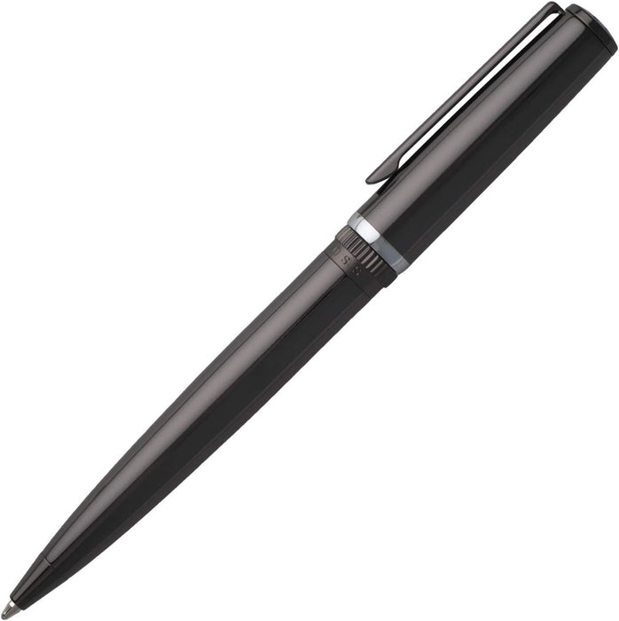 Hugo Boss Ballpoint pen Gear Metal Dark Chrome