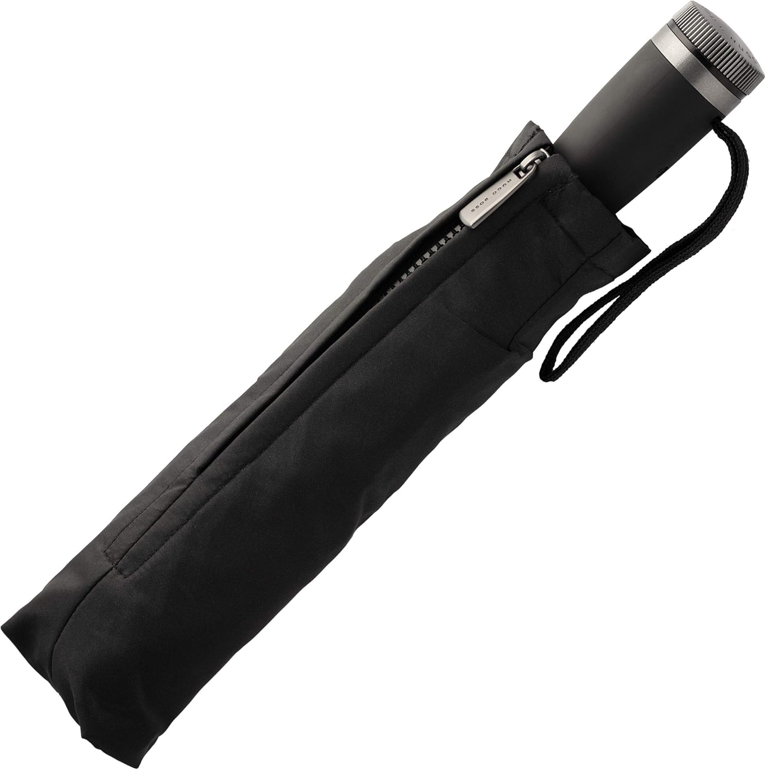 BOSS HUGO GEAR Black Pocket Umbrella - Ultra Lightweight and Extra Strong Umbrella with Rust and Scratch Protection