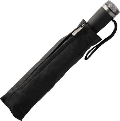 BOSS HUGO GEAR Black Pocket Umbrella - Ultra Lightweight and Extra Strong Umbrella with Rust and Scratch Protection