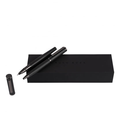 Hugo Boss Set Formation Herringbone Gun (Ballpoint & Rollerball)