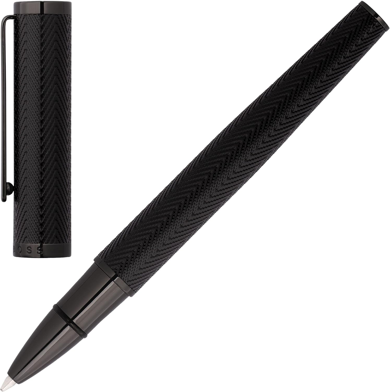 Hugo Boss Set Formation Herringbone Gun (Ballpoint & Rollerball)