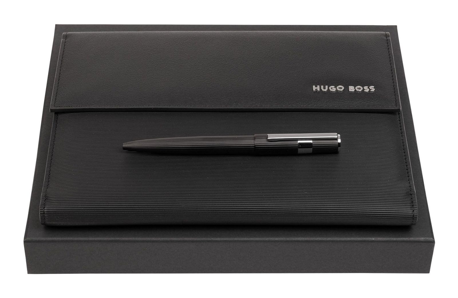 Hugo Boss Writing Set HPBM285A (Ballpoint Pen & A5 Writing Case) | Gift Box