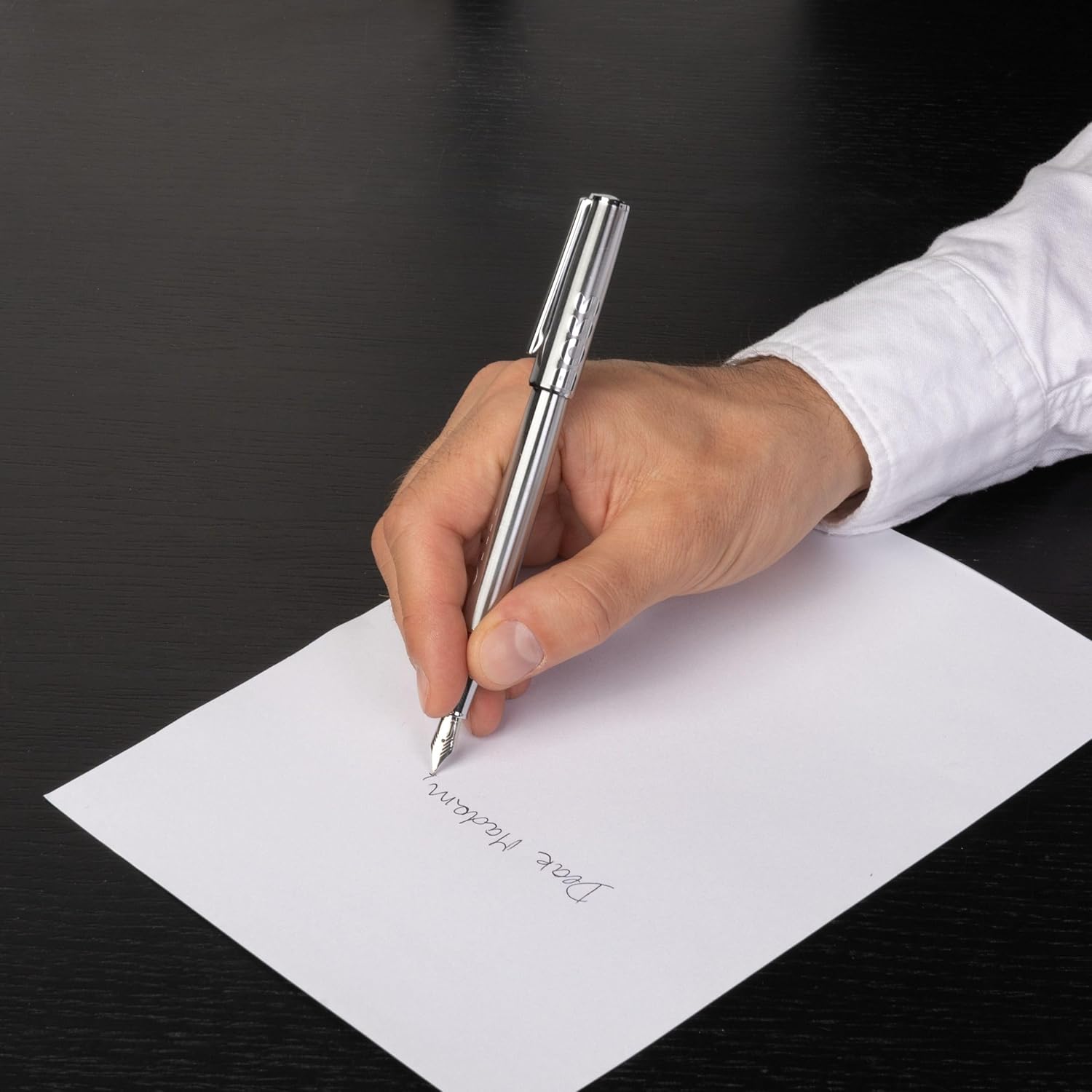 Hugo Boss Label Chrome Fountain Pen