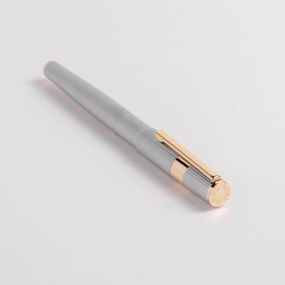 Hugo Boss Gear Pinstripe Silver/Gold Fountain Pen