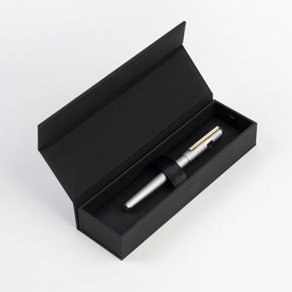 Hugo Boss Gear Pinstripe Silver/Gold Fountain Pen