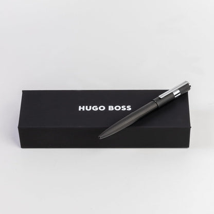 Hugo Boss Gear Pinstripe Ballpoint Pen Black/Chrome