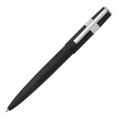 Hugo Boss Gear Pinstripe Ballpoint Pen Black/Chrome