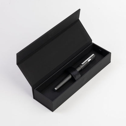 Hugo Boss Rollerball Pen Gear Pinstripe Black / Chrome