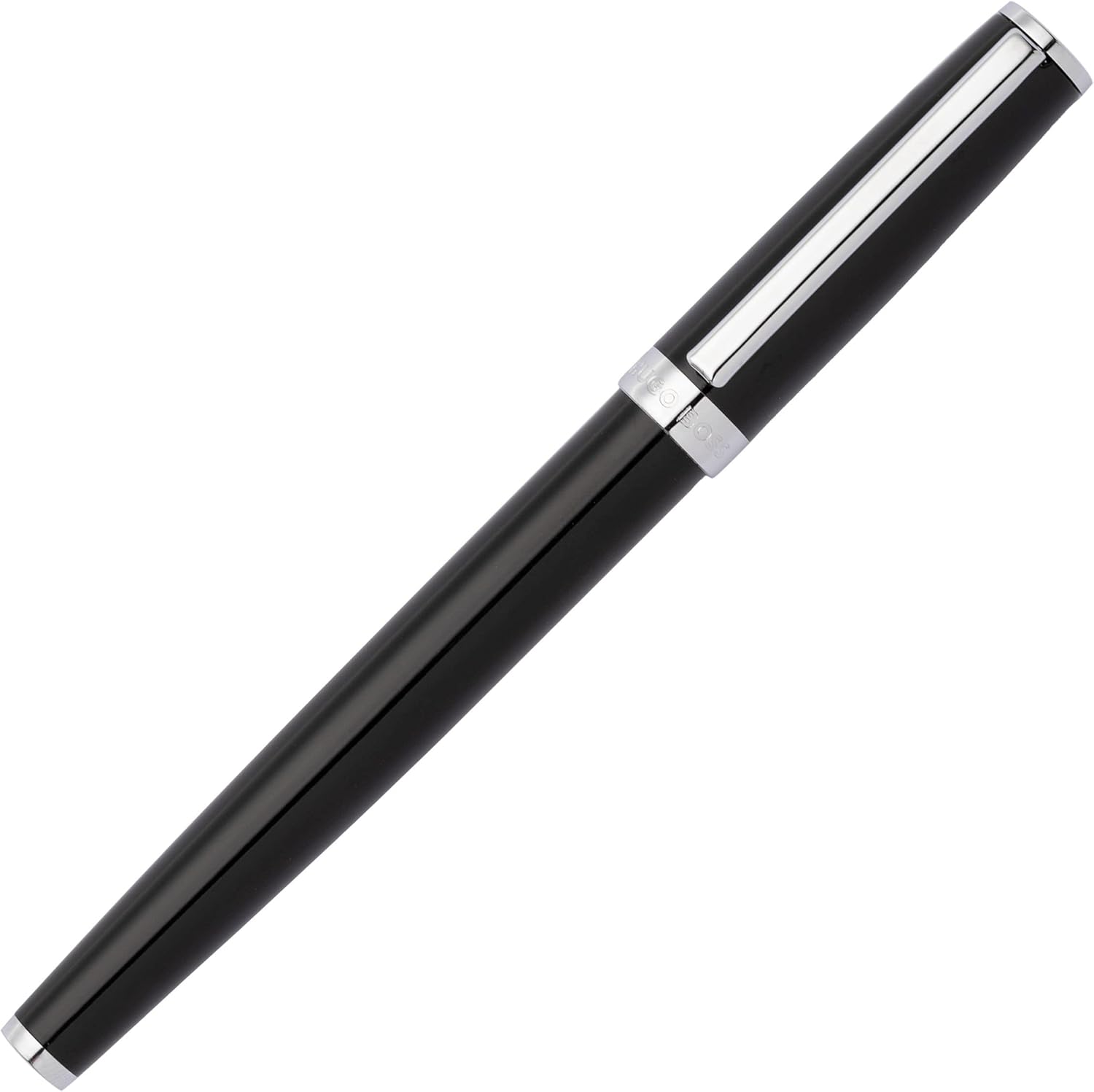 Hugo Boss Pen Set Gear Icon Black HPBP254A (Ballpoint Pen & Fountain Pen) | Gift Box