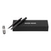 Hugo Boss Pen Set Gear Pinstripe Black/Chrome (Ballpoint Pen & Fountain Pen) | Gift Box