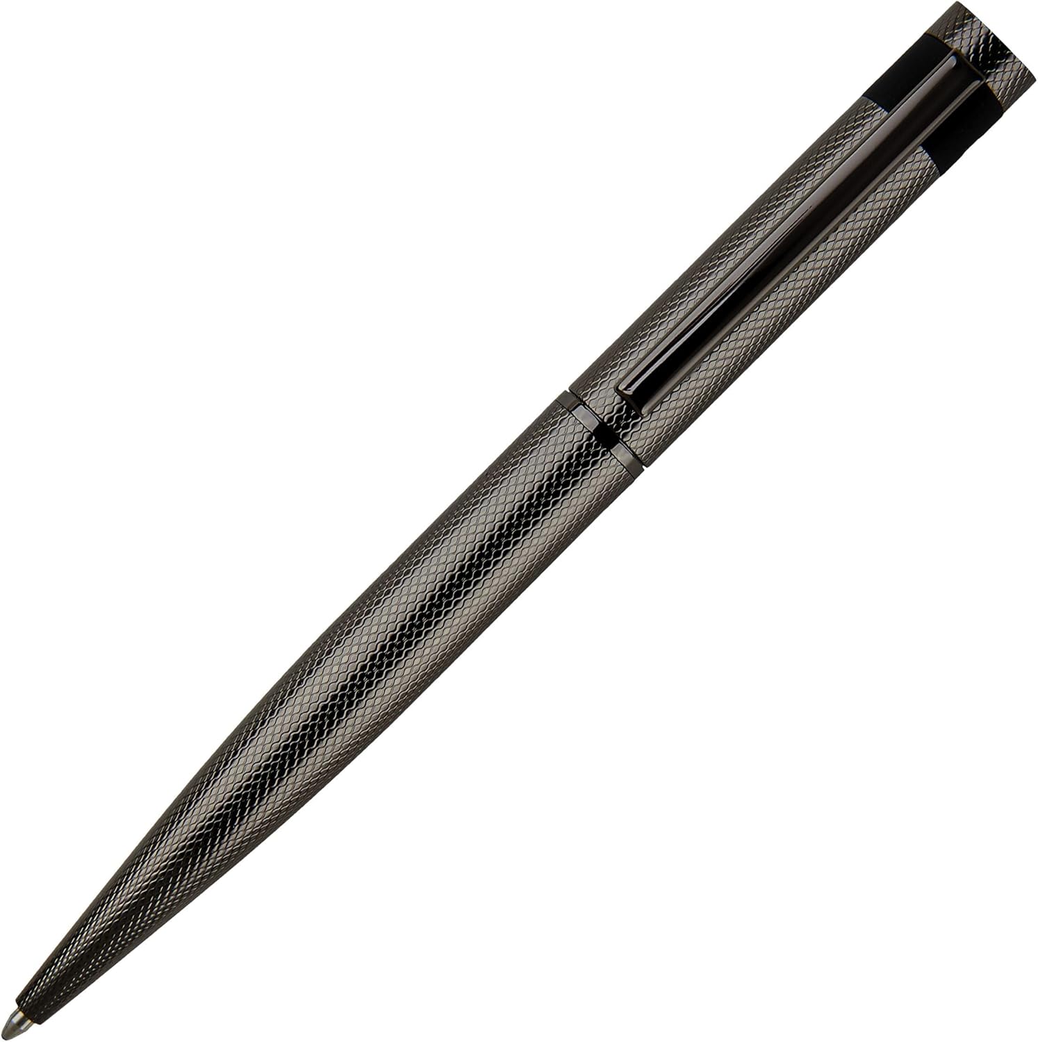 Hugo Boss Loop Diamond HSW3674D Brass Ballpoint Pen Gun Length: 14.6cm Blue