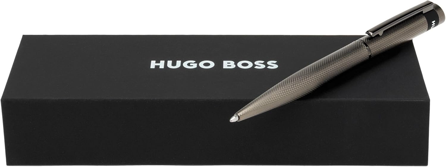 Hugo Boss Loop Diamond HSW3674D Brass Ballpoint Pen Gun Length: 14.6cm Blue