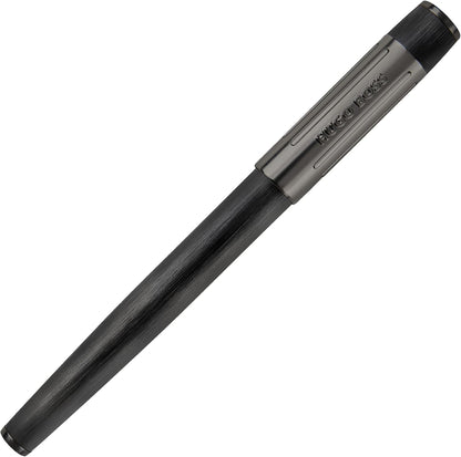 Hugo Boss Gear Ribs HSV3065A Brass and Aluminium Rollerball Pen - Black, Length: 13.8cm