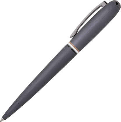 BOSS Hugo Contour Iconic HPBP341D Aluminium Ballpoint Pen & Fountain Pen Set, Dark Grey, 200 x 62 x 34 mm